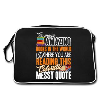 Book Funny Books - Retro Bag - black/white - Back