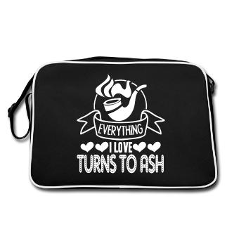 Cigar Smoking Funny Cigar Smoking - Retro Bag - black/white - Back