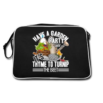 Gardening Party It's Thyme To Turnip The Beet - Retro Bag - black/white - Back