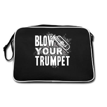 Trumpet Blow Your Trumpet - Retro Bag - black/white - Back