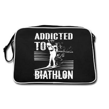 Addicted To Biathlon - Retro Bag - black/white - Back