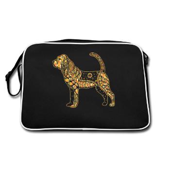 Bloodhound Geometric - Retro Bag - black/white - Back