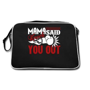 Boxing Mama Said Knock You Out - Retro Bag - black/white - Back