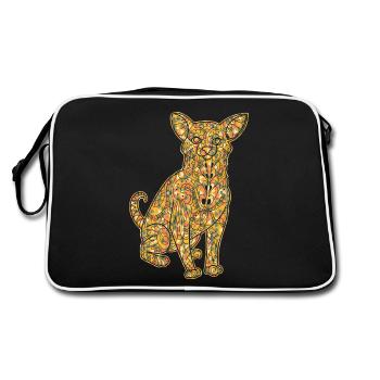 Chihuahua Geometric - Retro Bag - black/white - Back