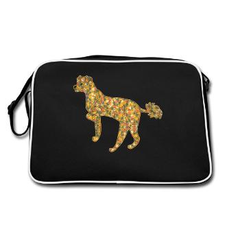 Chinese Crested Geometric - Retro Bag - black/white - Back