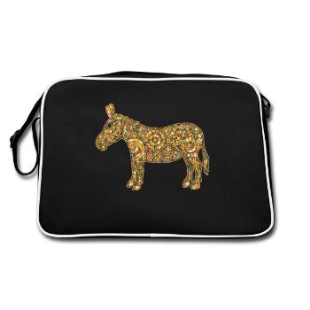 Donkey Geometric - Retro Bag - black/white - Back