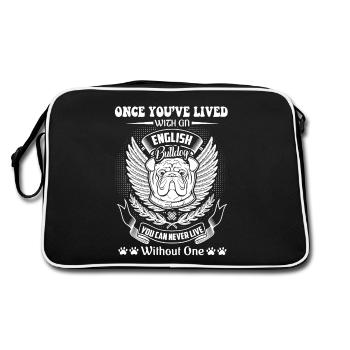 English Bulldog You Can Never Live Without - Retro Bag - black/white - Back