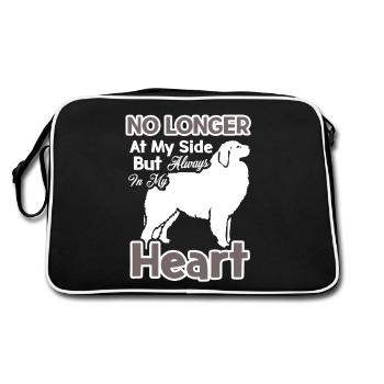 Great Pyrenees Always In My Heart - Retro Bag - black/white - Back