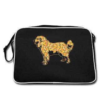 Great Pyrenees Geometric - Retro Bag - black/white - Back
