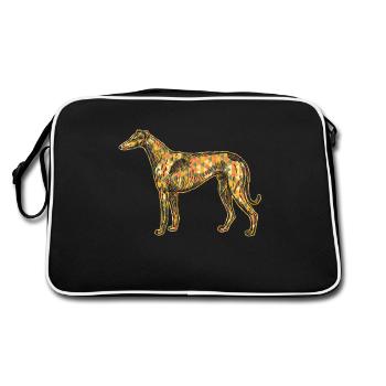 Greyhound Geometric - Retro Bag - black/white - Back