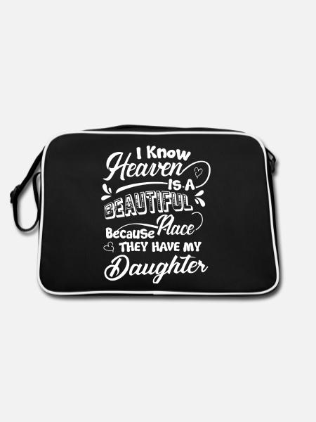 Heaven Beautiful Have My Daughter - Retro Bag - black/white - Back