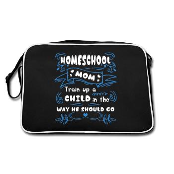 Homeschool Proud Homeschool Mom - Retro Bag - black/white - Back