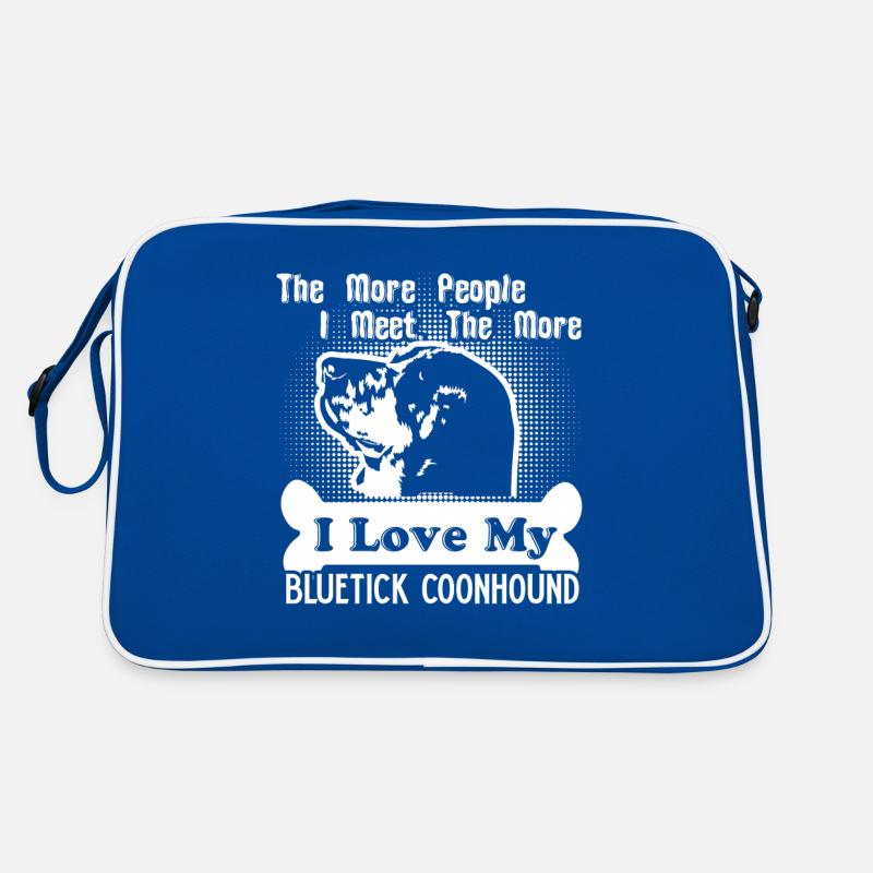 I Love My Bluetick Coonhound Dog Retro Bag