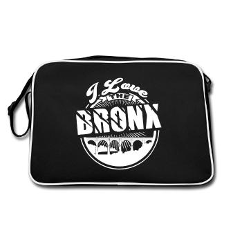 I Love The Bronx - Retro Bag - black/white - Back