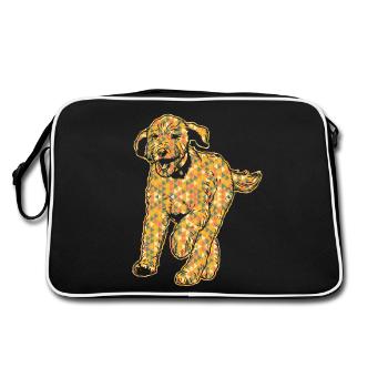 Labradoodle Geometric - Retro Bag - black/white - Back