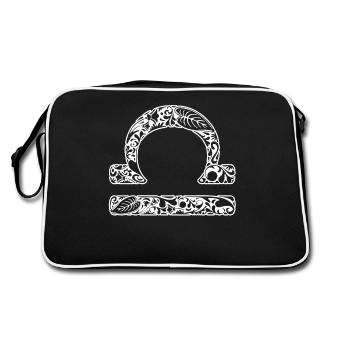 Libra Zodiac Shirts Sign Of Zodiac - Retro Bag - black/white - Back