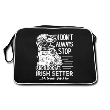 Look At Irish Setter - Retro Bag - black/white - Back