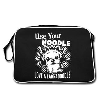 Love a Labradoodle - Retro Bag - black/white - Back