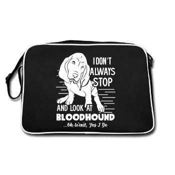 Look At Bloodhound Dog - Retro Bag - black/white - Back