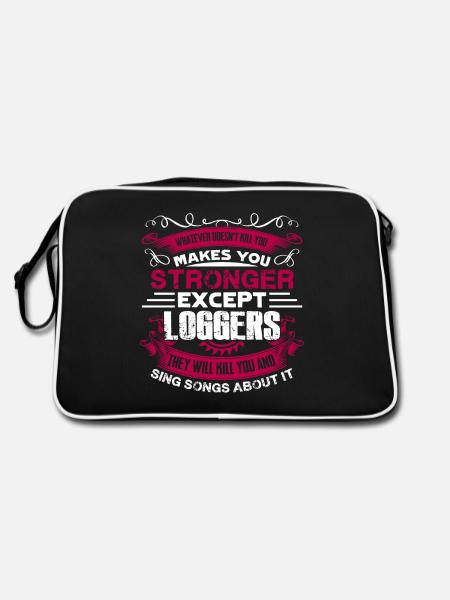 Logger Strong Logger - Retro Bag - black/white - Back