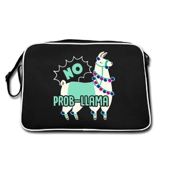 Llama No Prob Llama - Retro Bag - black/white - Back