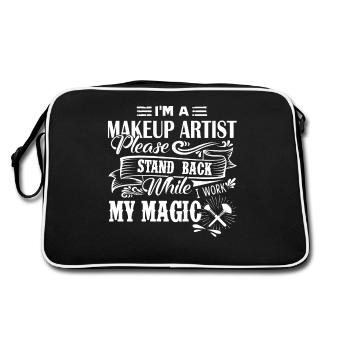 Makeup Artist I Am A Makeup Artist - Retro Bag - black/white - Back