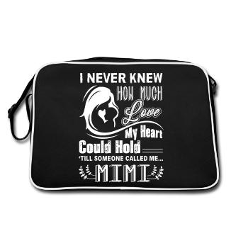 Mimi Shirt Funny Mother's Day - Retro Bag - black/white - Back