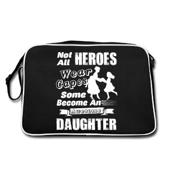 Become An Awesome Daughter - Retro Bag - black/white - Back