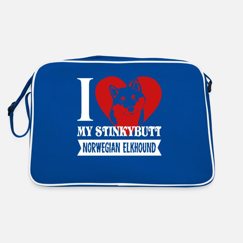 I Love My Norwegian Elkhound Retro Bag