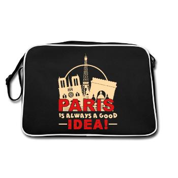 Paris Is Always A Good Idea - Retro Bag - black/white - Back