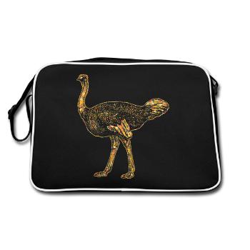 Ostrich Geometric - Retro Bag - black/white - Back