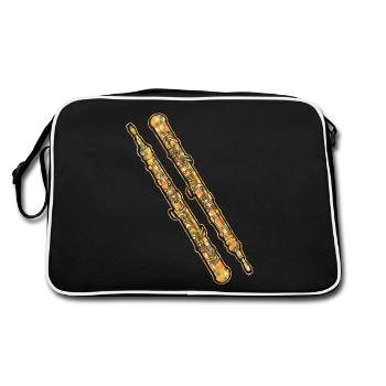 Oboe Geometric - Retro Bag - black/white - Back