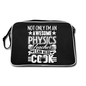 Physics Teacher Physics Teacher Can Cook - Retro Bag - black/white - Back