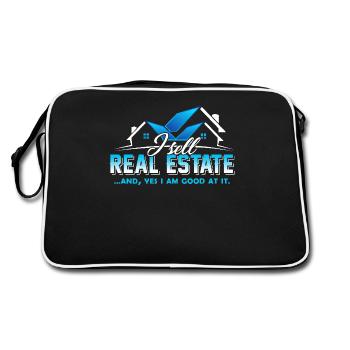 Real Estate Agent I Sell Real Estate - Retro Bag - black/white - Back