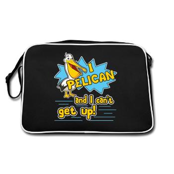 Pelican I Pelican And Can't Get Up - Retro Bag - black/white - Back