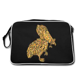Pelican Geometric - Retro Bag - black/white - Back