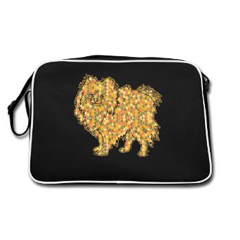 Pomeranian Geometric Tee - Retro Bag - black/white - Back