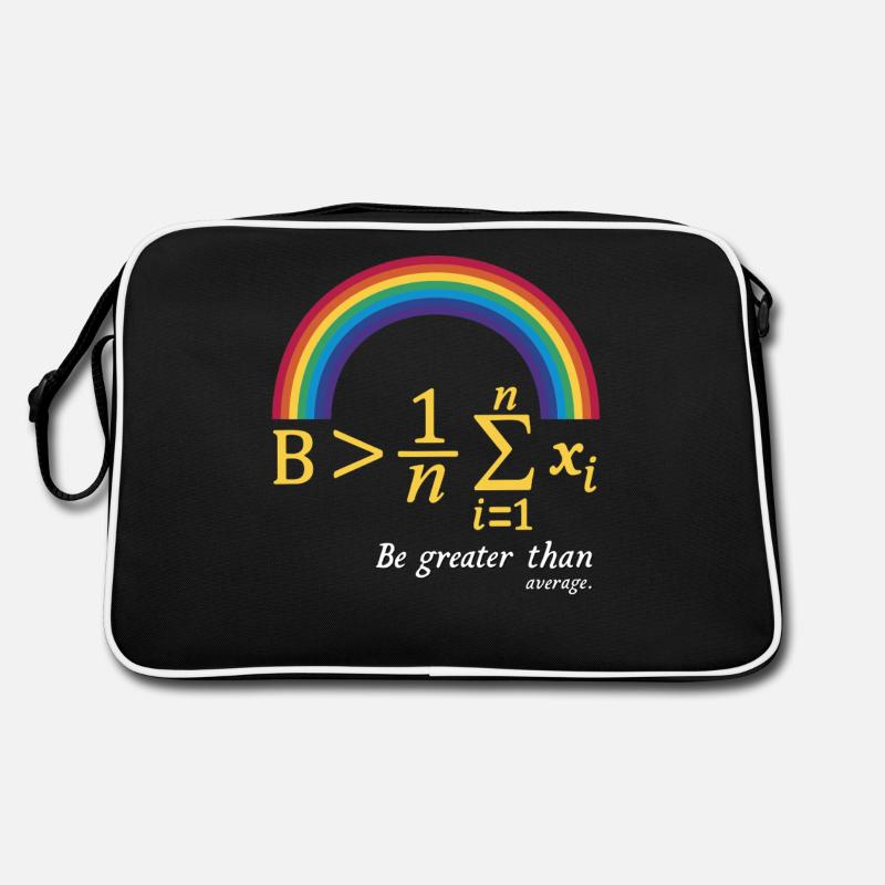 Math Pun – Be Greater Than Average Retro Bag