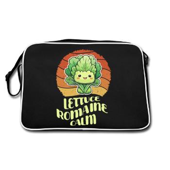 Laitue romaine calme – Salade amusante - Sac Retro - noir/blanc - Dos