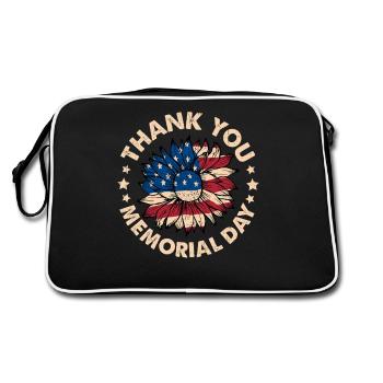 Merci Memorial Day - Sac Retro - noir/blanc - Dos