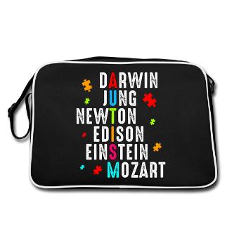 Autism - Retro Bag - black/white - Back