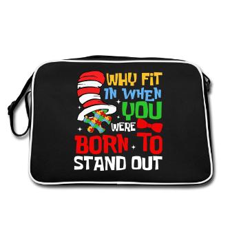 Why fit in when you were born to stand out - Retro Bag - black/white - Back
