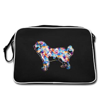 Great Pyrenees Geometric - Retro Bag - black/white - Back