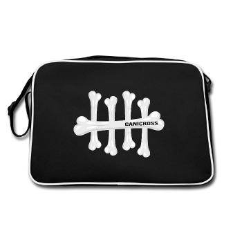canicross dog sport running with dog dog training - Retro Bag - black/white - Back