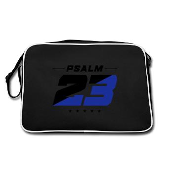 Psaume 23 verset de la Bible - Sac Retro - noir/blanc - Dos