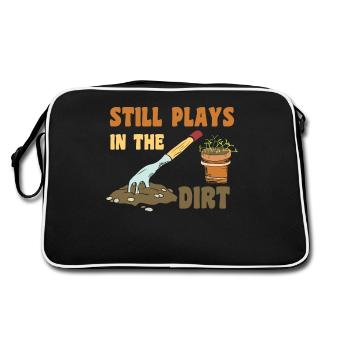 Gardening Still Plays in Dirt Gardener - Retro Bag - black/white - Back