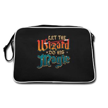 Wizard Let the Wizard Do His Magic - Retro Bag - black/white - Back