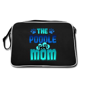 Caniche Maman Chien Maman Caniche Amoureux Des Chiens - Sac Retro - noir/blanc - Dos
