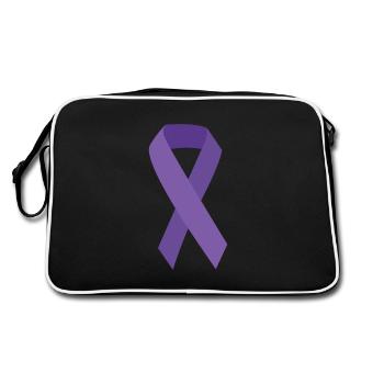 Boucle violette - Sac Retro - noir/blanc - Dos
