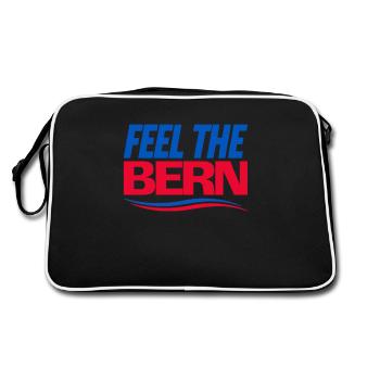 Feel The Bern - Bernie Sanders - Red and Blue - Retro Bag - black/white - Back